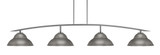 Kurve 4 Light Bar Island Pendant 72.75 Inch Wide by Toltec - 3734-GP-428-GP