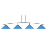 Kurve 4 Light Steel Bar Island Pendant 75.75 Inch Length by Toltec - 3734-GP-415