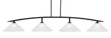 Kurve 4 Light Crystal Glass Bar Island Pendant 75.75 Inch Length by Toltec - 3734-GP-711