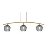 Kurve 3 Light Bar Island Pendant 9.5 Inch Tall by Toltec - 3736-NAB-4602