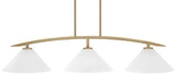 Kurve 3 Light Bar Island Pendant 44.75 Inch Length by Toltec - 3736-NAB-2121
