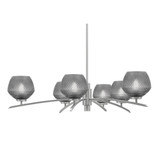 Kurve 6 Light Large Chandelier by Toltec 3746-GP-4622