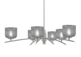 Kurve 6 Light Large Chandelier by Toltec 3746-GP-4612 - 3746-GP-4612
