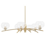 Kurve 6 Light Large Chandelier by Toltec 3746-NAB-202