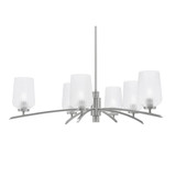 Kurve 6 Light Large Chandelier by Toltec 3746-GP-4250