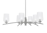 Kurve 6 Light Large Chandelier by Toltec 3746-GP-4250 - 3746-GP-4250