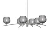 Kurve 6 Light Large Chandelier by Toltec 3746-GP-4602 - 3746-GP-4602