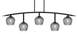 Kurve 5 Light Bar Island Pendant 13.5 Inch Tall by Toltec - 3745-MB-4602