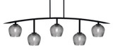Kurve 5 Light Bar Island Pendant 13.5 Inch Tall by Toltec - 3745-MB-4602