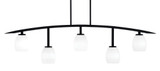 Kurve 5 Light Bar Island Pendant 13.75 Inch Tall by Toltec - 3745-MB-615