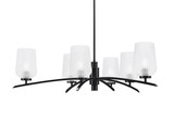 Kurve 6 Light Large Chandelier by Toltec 3746-MB-45 - 3746-MB-45