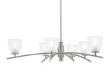 Kurve 6 Light Large Chandelier by Toltec 3746-GP-500 - 3746-GP-500