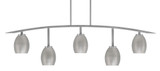 Kurve 5 Light Bar Island Pendant 14.25 Inches Tall by Toltec - 3745-NAB-426-MB