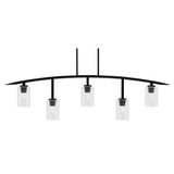 Kurve 5 Light Down Glass Bar Island Pendant 51.25 Inch Length by Toltec - 3745-MB-300