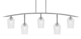 Kurve 5 Light Bar Island Pendant 15.5 Inch Tall by Toltec - 3745-NAB-4250
