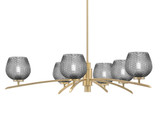 Kurve 6 Light Large Chandelier by Toltec 3746-NAB-4602 - 3746-NAB-4602