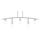 Kurve 5 Light Steel Bar Island Pendant 14.5 Inch Tall by Toltec - 3745-NAB-541