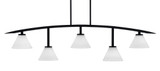 Kurve 5 Light Bar Island Pendant 12.75 Inch Tall by Toltec - 3745-MB-312