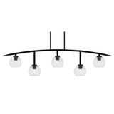 Kurve 5 Light Bar Island Pendant 13.25 Inch Tall by Toltec - 3745-MB-4100