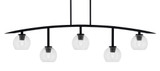 Kurve 5 Light Bar Island Pendant 13.25 Inch Tall by Toltec - 3745-MB-4100