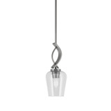 Cavella 1 Light Mini Linear Pendant 13.25 Inch Tall by Toltec - 3901-210