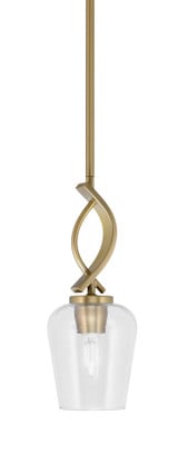 Cavella 1 Light Mini Linear Pendant 13.25 Inch Tall by Toltec - 3901-210