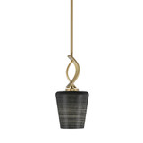 Cavella 1 Light Small Pendant 13.5 Inch Tall by Toltec - 3901-4039