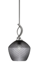 Cavella 1 Light Textured Glass Small Pendant 15.25 Inch Tall by Toltec - 3901-4922