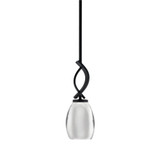 Cavella 1 Light Metal Shade Mini Pendant 13 Inch Tall by Toltec - 3901-MB-426-CH
