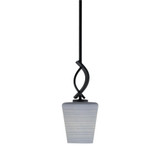 Cavella 1 Light Matrix Glass Small Pendant 13.5 Inch Tall by Toltec - 3901-MB-4032