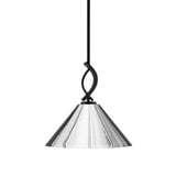 Cavella 1 Light Medium Pendant 13.75 Inch Tall by Toltec - 3901-MB-420-CH