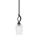 Cavella 1 Light Textured Glass Mini Pendant 14 Inch Tall by Toltec - 3901-MB-4250