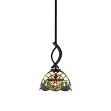 Cavella 1 Light Small Pendant 11 Inch Tall by Toltec - 3901-MB-9365