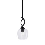 Cavella 1 Light Steel Small Pendant 12.75 Inch Tall by Toltec - 3901-MB-4810