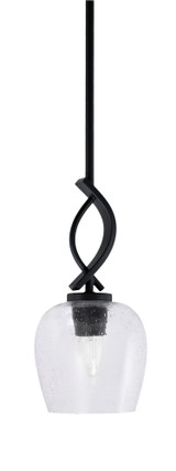 Cavella 1 Light Steel Small Pendant 12.75 Inch Tall by Toltec - 3901-MB-4810