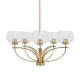 Cavella 5 Light Large Chandelier by Toltec 3905-GP-202 - 3905-GP-202