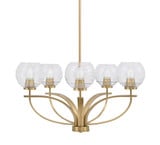 Cavella 5 Light Medium Chandelier by Toltec 3905-GP-5110 - 3905-GP-5110