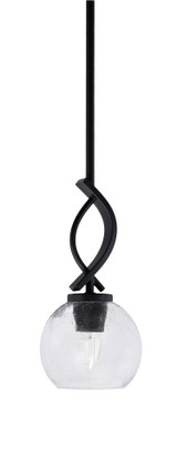 Cavella 1 Light Steel Mini Pendant 12 Inch Tall by Toltec - 3901-MB-4100