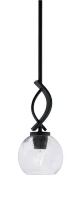 Cavella 1 Light Steel Mini Pendant 12 Inch Tall by Toltec - 3901-MB-4100