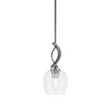 Cavella 1 Light Small Pendant 12.75 Inch Tall by Toltec - 3901-48
