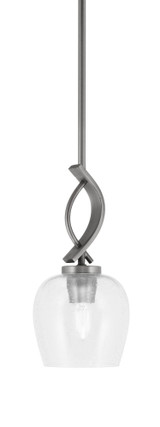 Cavella 1 Light Small Pendant 12.75 Inch Tall by Toltec - 3901-48