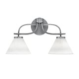 Cavella 2 Light Contemporary Vanity Light 18.75 Inch Tall by Toltec - 3912-312
