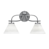 Cavella 2 Light Contemporary Vanity Light 18.75 Inch Tall by Toltec - 3912-312