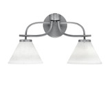 Cavella 2 Light Contemporary Vanity Light 18.75 Inch Tall by Toltec - 3912-312