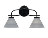 Cavella 2 Light matrix Glass Vanity Light 18.75 Inch Length by Toltec - 3912-MB-4052