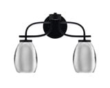 Cavella 2 Light Vanity Light with Metal Shade 16.5 Inch Length by Toltec - 3912-MB-426-CH