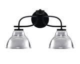 Cavella 2 Light Vanity Light with Metal Shade 18.5 Inch Length by Toltec - 3912-MB-427-CH