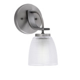 Cavella 1 Light Ribbed Glass Wall Sconce 10 Inch Tall by Toltec - 3911-GP-500
