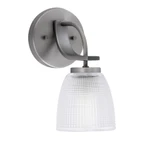 Cavella 1 Light Ribbed Glass Wall Sconce 10 Inch Tall by Toltec - 3911-GP-500
