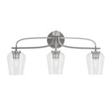 Cavella 3 Light Bubble Glass Vanity Light 26.75 Inch Length by Toltec - 3913-210